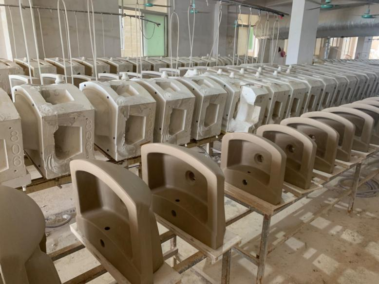 Explore The Production Process of Ceramic Sinks-drying