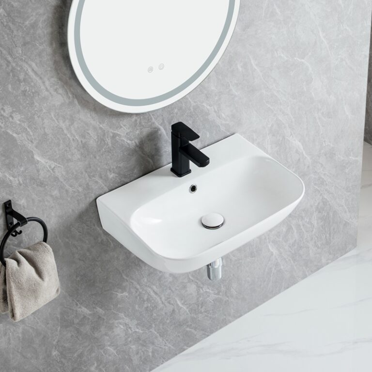 Fregaderos de Baño a Medida, Lavabos de Porcelana Colgados de la Pared al por Mayor-3