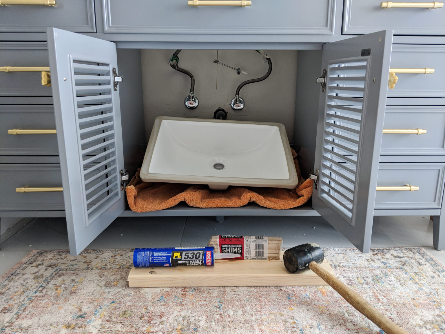 How to Install Undermount Wash Basins-4