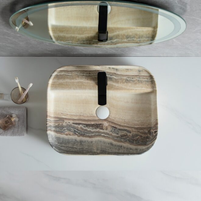 Wholesale Ceramic Washbasins, Marble Bathroom Vanity Sinks-5