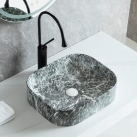 Ceramic Bespoke Bathroom Sink Wholesale, Marble Texture WashBasin