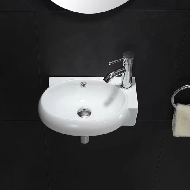 Bathroom Custom Corner Sink, Factory Supply Wall Hung Basins-4