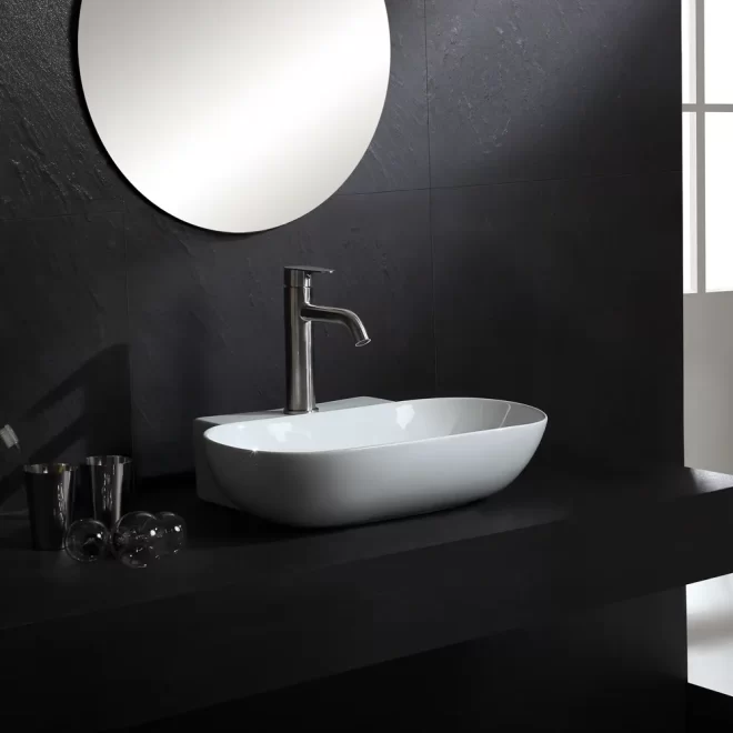 Oval Shape Wholesale Wall Mount Sinks, Modern Wall Hung Basins-6