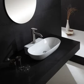 Oval Shape Wholesale Wall Mount Sinks, Modern Wall Hung Basins