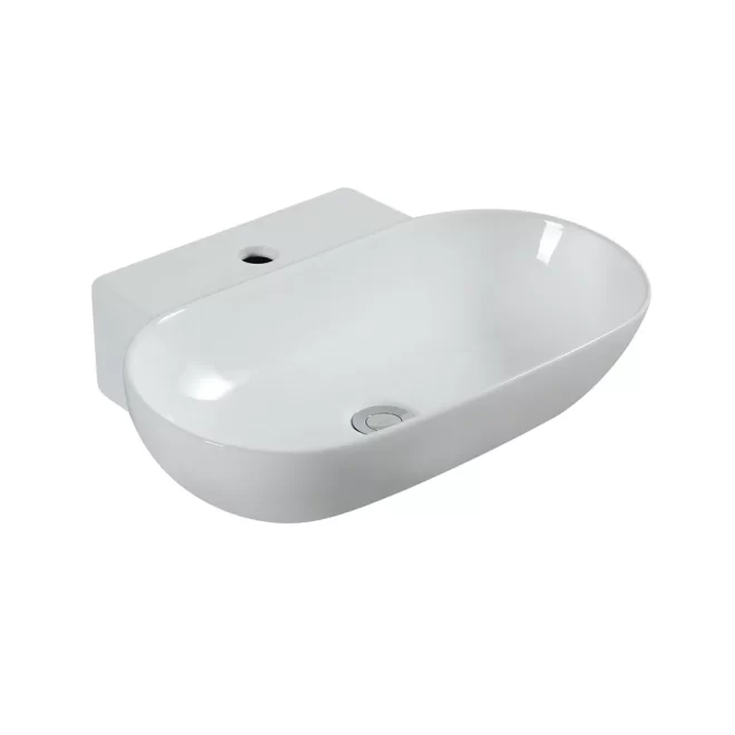 Oval Shape Wholesale Wall Mount Sinks, Modern Wall Hung Basins-3