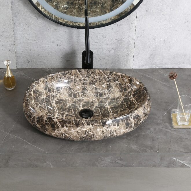 European Style Custom Basin, Marble Pattern Wholesale Sink-3