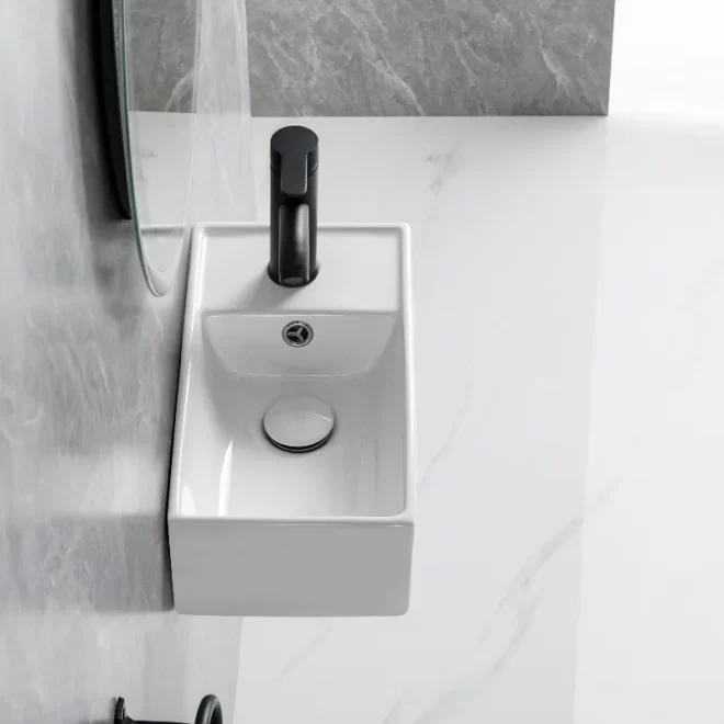 Modern Narrow Small Sink Wholesale, Ceramic Wall Hung Sink-6