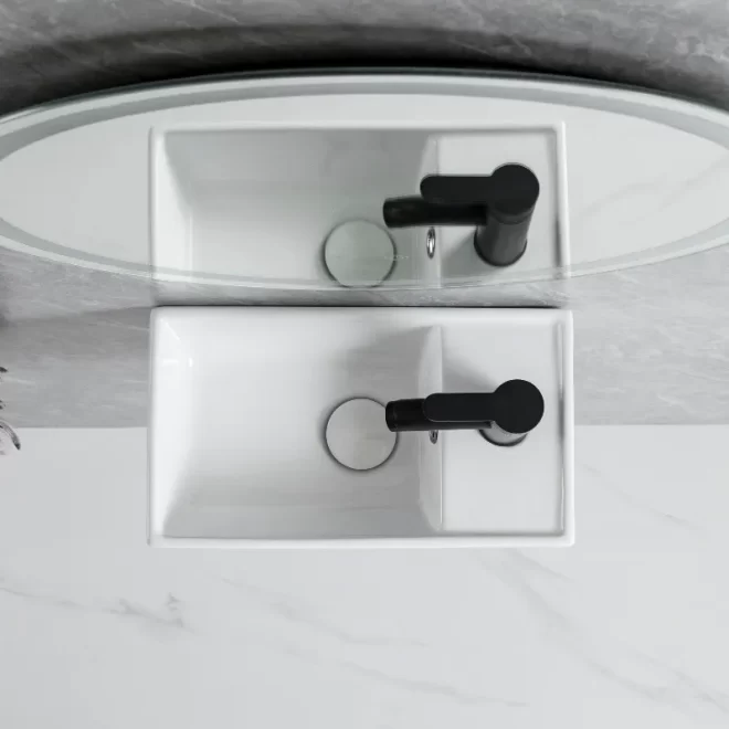 Modern Narrow Small Sink Wholesale, Ceramic Wall Hung Sink-4