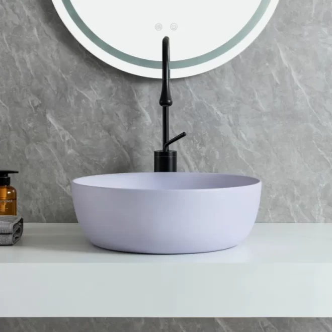 Matt Above Counter Vessel Sink Wholesale, Lavender Purple Wash Basin-4